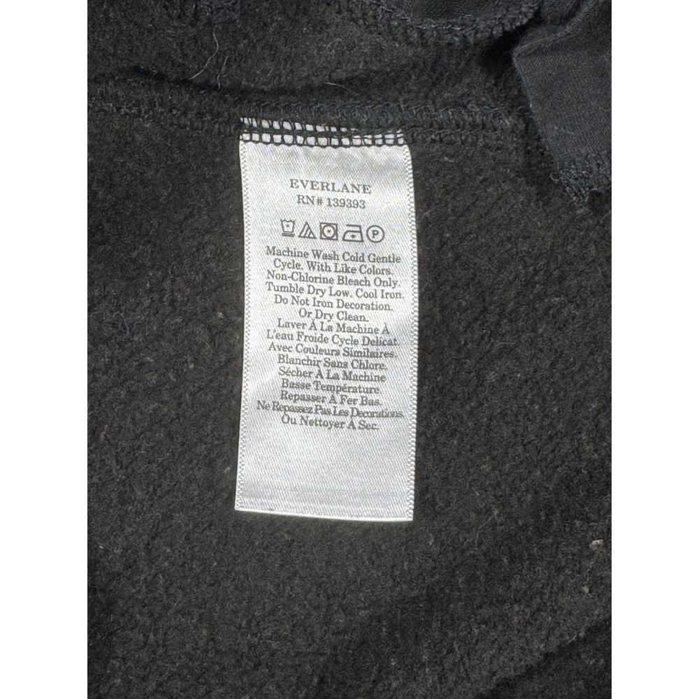 Everlane The Track Jogger Sweatpants Women's Small Black Organic Cotton Cozy - Picture 7 of 8